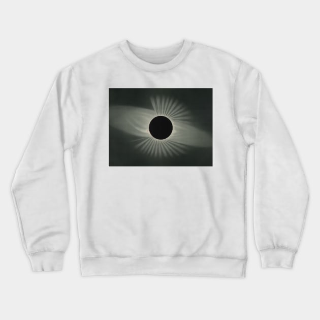 Total Eclipse of the Sun by Etienne Leopold Trouvelot Crewneck Sweatshirt by Classic Art Stall
